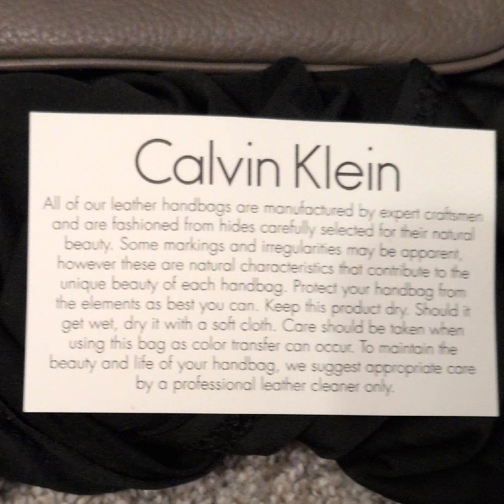 Calvin Klein Gray Leather Wristlet Nwt - Picture 9 of 13